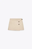 BUTTON SKORT