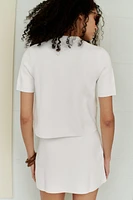 GILET EN MAILLE MANCHES COURTES
