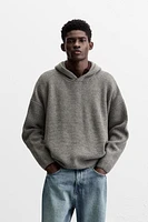 KNIT WOOL BLEND SWEATSHIRT