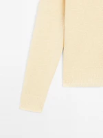 Pull en maille 100 % lin à manches longues