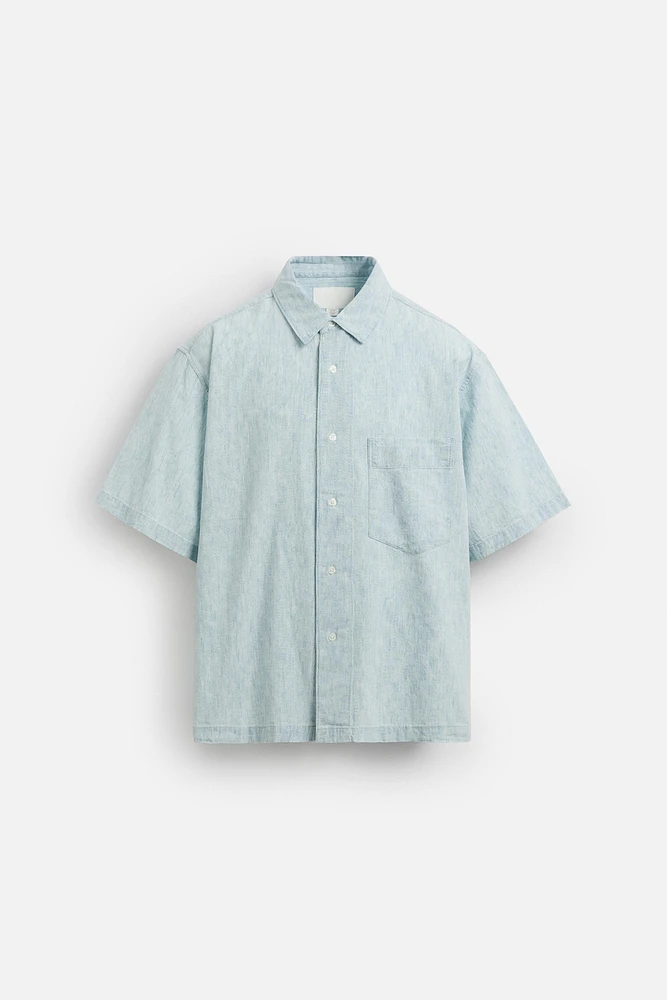 CONTRAST DENIM SHIRT