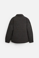 QUILTED PLAID OVERSHIRT