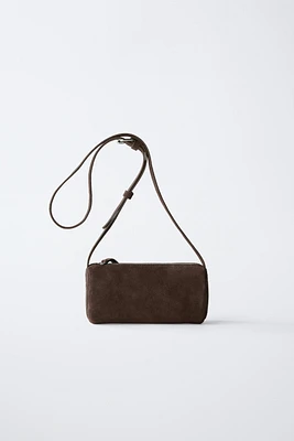 SUEDE BOWLING BAG