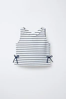 T-SHIRT RAYURES LACETS