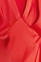 SATIN EFFECT MIDI DRESS