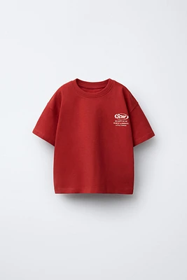 HEAVY WEIGHT TEXT PRINT T-SHIRT