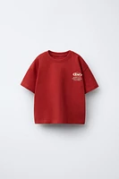 HEAVY WEIGHT TEXT PRINT T-SHIRT