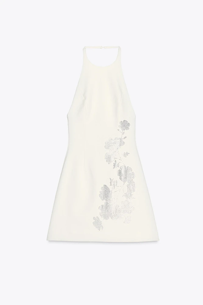 ROBE HALTER STRASS