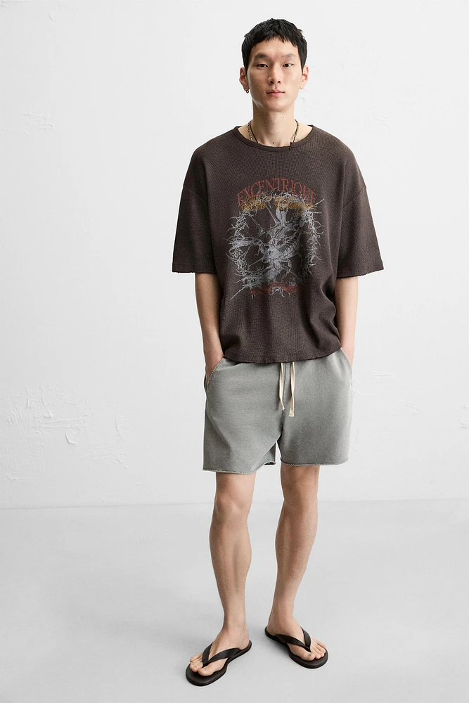 BERMUDA RELAXED FIT DÉLAVÉ