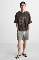 BERMUDA RELAXED FIT DÉLAVÉ
