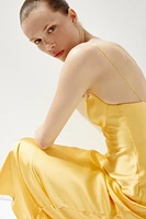 SATIN LONG DRESS