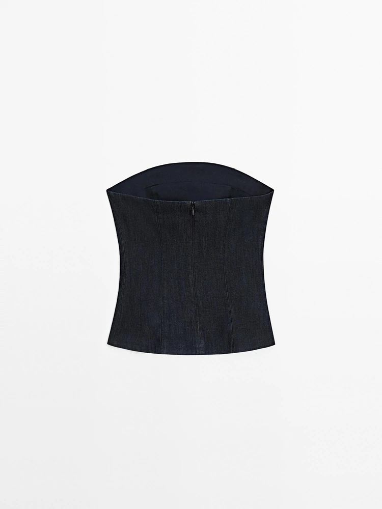Top bustier denim