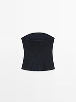 Top bustier denim