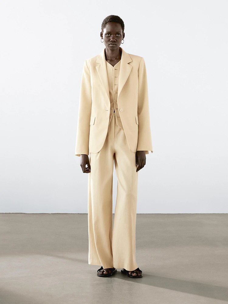 Blazer en lin mélang