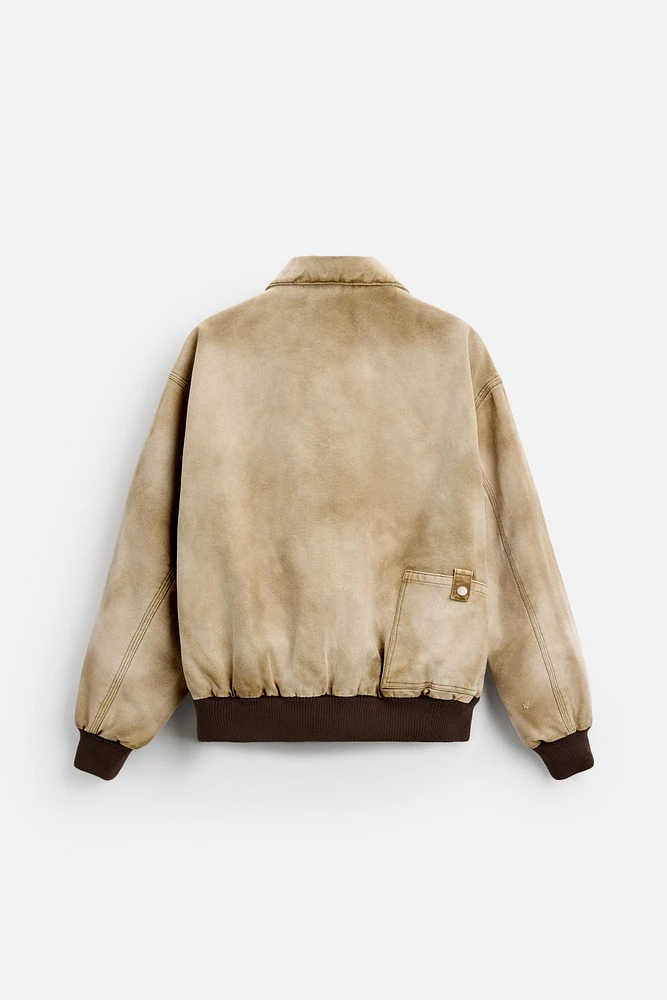 BLOUSON BOMBER DÉLAVÉ