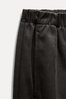 TEXTURED WIDE LEG PANTS