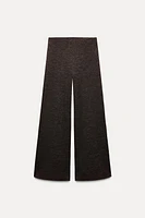 WIDE LEG SOFT PIQUÉ PANTS