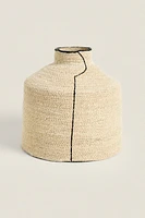 WIDE SEAGRASS VASE WITH LINE