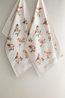 SET OF COTTON BIRD KITCHEN TOWELS (SET OF 2)