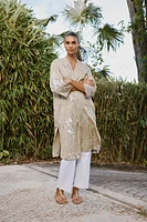 SEQUIN KIMONO COAT