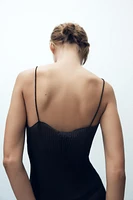 PLEATED LACE DETAIL TOP