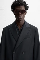 BLAZER CROISÉE 100 % LAINE