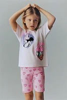 MINNIE MOUSE AND DAISY DUCK © DISNEY T-SHIRT BIKER LEGGINGS SET