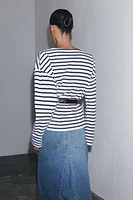 STRIPED LONG SLEEVE T-SHIRT