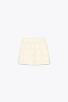 MINI SKIRT WITH FRAYED EMBROIDERY