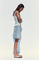 TRF A-LINE MID-RISE DENIM SHORTS