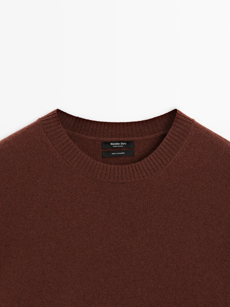 Pull col rond 100 % cachemire