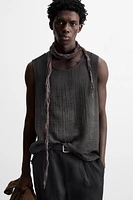 CRINKLED EFFECT TANK TOP