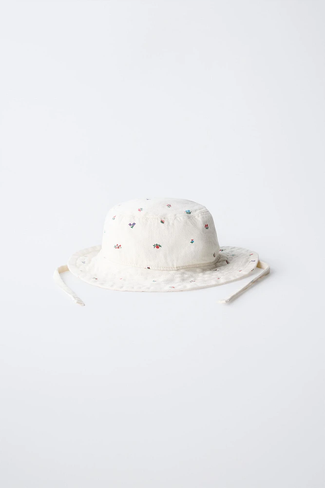 FLORAL TWILL HAT