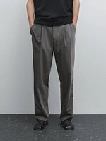 Pantalon relaxed fit à pinces