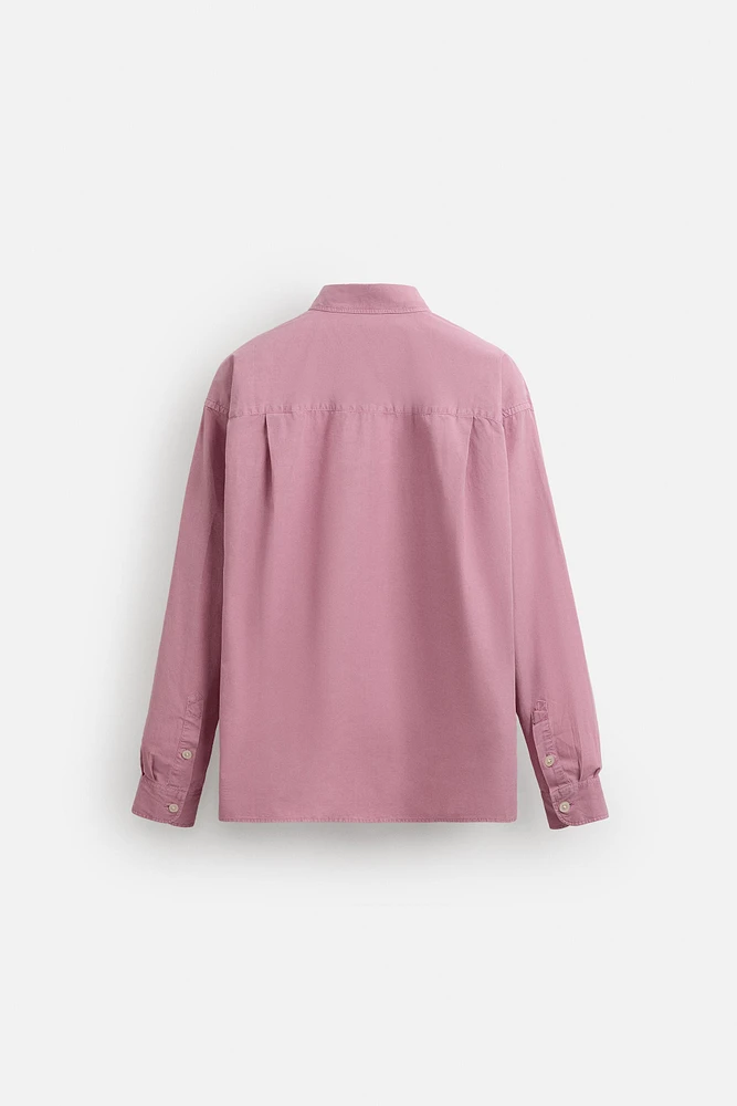 CHEMISE DÉLAVÉE EN COTON