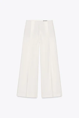 LINEN BLEND PLEATED PANTS ZW COLLECTION