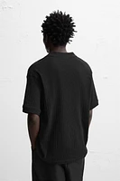 RIB TEXTURED POLO SHIRT