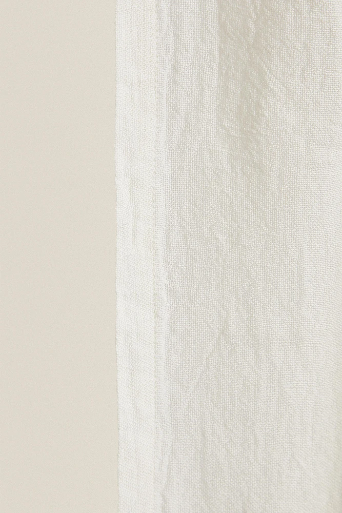 HIGH OPACITY WHITE LINEN CURTAIN