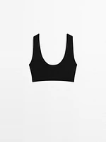 Fine knit bralette with straps - Limited Edition