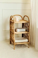 RATTAN BEDSIDE TABLE