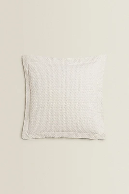 THROW PILLOW COVER WITH POLKA DOT DESIGN