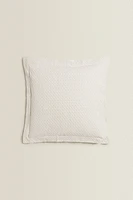 THROW PILLOW COVER WITH POLKA DOT DESIGN