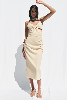 ROBE MI-LONGUE RUSTIQUE AJOURÉE