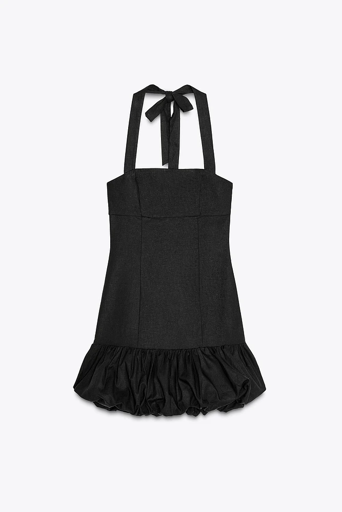 MINI DRESS WITH BUBBLE HEM