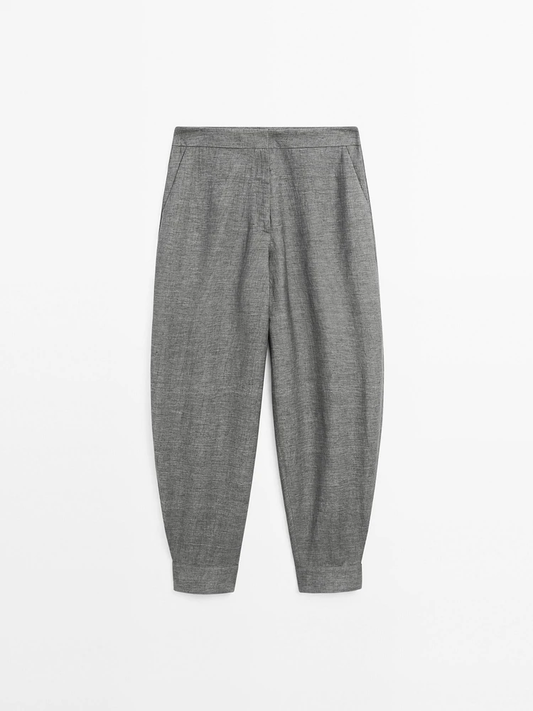 Pantalon balloon boutons