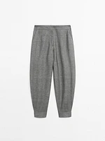 Pantalon balloon boutons