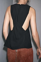 ZW COLLECTION CROSSED STRAP TOP