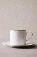 TASSE À THÉ AVEC SOUCOUPE PORCELAINE BONE CHINA BORD