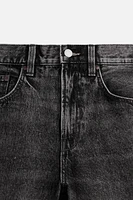 WASHED BAGGY FIT DENIM SHORTS