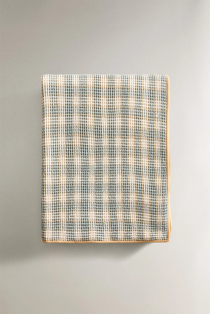 PLAID WAFFLE CARREAUX